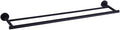 GERZWY 30-Inch Bathroom Double Towel Bar SUS 304 Stainless Steel Bath Towel Bar Matte Black Modern Style Wall Mount AG1102C75-BK