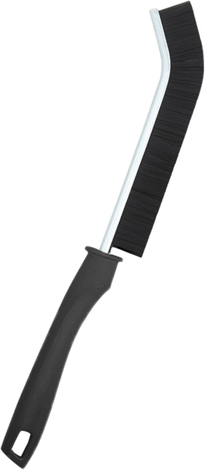 Ergonomic Handle Heavy Duty Scrub Brush for Stubborn Grime Grout Window Edges Sturdy Construction Long Handle Narrow Design Brush