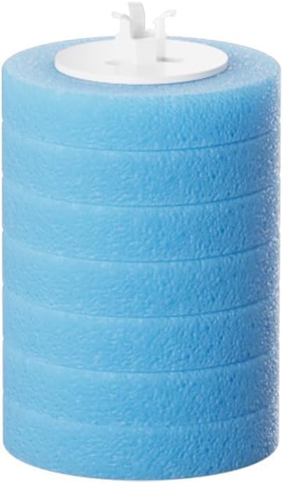 Electric Toilet Brush with Disposable Heads, Wall-Mounted Power Scrubber, 3-Speed Motor, 250 RPM Deep Clean Technology (1 Pack of Brush Heads (6 Pieces)