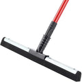 20" Commercial Flex Rubber Floor Squeegee - Heavy-Duty Steel Handle, Red, for Garage/Workshop/Janitorial Use, Professional Cleaning Essential