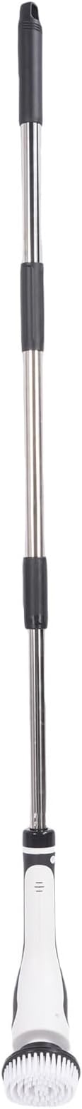 Yinhing Cordless Cleaning Brush Scrubber IPX7 Electric Bathroom Brush Cleaner with 9 Replaceable Heads Telescopic Handle Voice Broadcast for Bathroom Kitchen Floors Cars