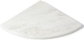 Koville Namibia White Marble Corner Shower Shelf for Bathroom, 10'' Polished Marble Corner Shelves, Wall Mounted Stone Corner Shower Caddy, No Drilling Adhesive Shelf - 1 Layer(No Glue Included)