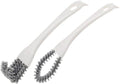 HOMSFOU 2pcs Multifunctional Kitchen Scrub Brush Set with U-Shaped and Angled Crevice Cleaning Brushes, Heavy Duty Grout Cleaner Tool for Stove, Grill, and Hard-to-Reach Corner Cleaning