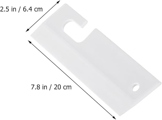 Silicone Squeegee for Window Cleaning and Shower Mirror, Small White Soft Rubber Scraper with Hanging Hole, Bathroom Glass and Tile Water Wiper for Car and Home Use