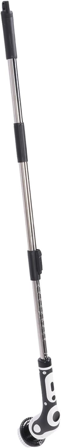 Yinhing Cordless Cleaning Brush Scrubber IPX7 Electric Bathroom Brush Cleaner with 9 Replaceable Heads Telescopic Handle Voice Broadcast for Bathroom Kitchen Floors Cars