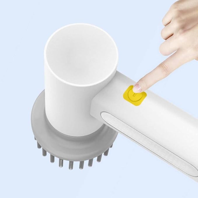Multi Functional Dual Speed Electric Cleaning Brush with 3 Replaceable Brush Heads Hidden Charging Port 1.5 Hours of Long Battery Life Suitable for Bathroom Spin Scrubber