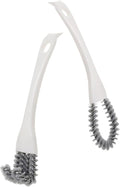 GALPADA Multifunctional Kitchen Cleaning Brush 2pcs Set U-Shaped and Angled Handles Heavy Duty Crevice Scrubber for Stove Grout and Dead Corner Cleaning