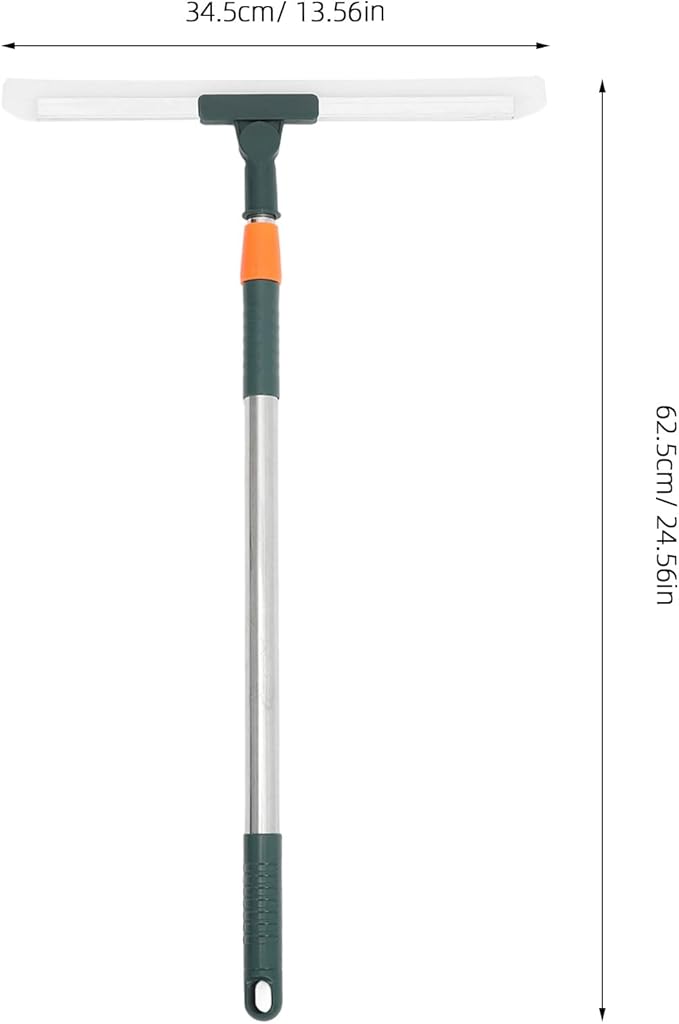 SUPVOX Long Handle Silicone Squeegee 36cm with Telescopic Rod, Floor and Shower Glass Scraper for Tile Cleaning, Bathroom and Kitchen Window Wiper