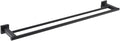 Miyili Matte Black Double Bath Towel Bar 30-Inch SUS 304 Stainless Steel Towel Holder Rack for Bathroom, A02B75B