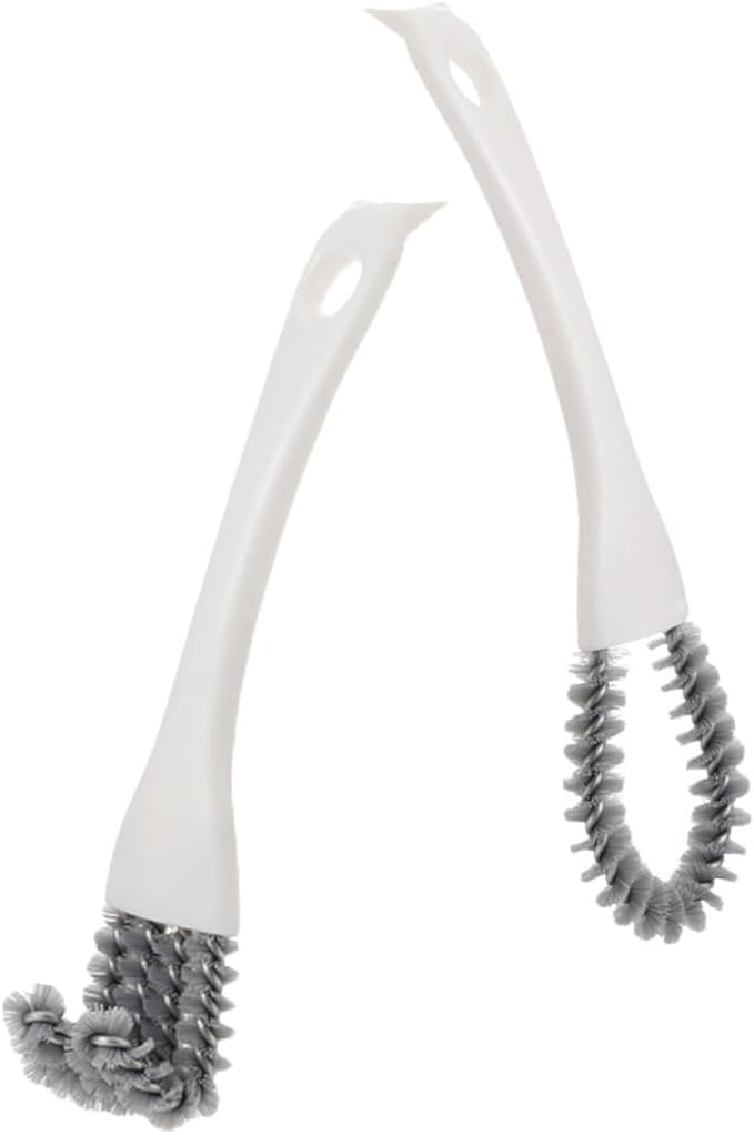 2pcs Multi-Function Crevice Cleaning Brush Set Grout Cleaner Ergonomic Handle for Kitchen Bathroom and Hard Reach Areas Soft Brush Tools for Household Cleaning