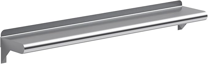 AmGood 36" Long X 6" Deep Stainless Steel Wall Shelf | NSF Certified | Appliance & Equipment Metal Shelving | Kitchen, Restaurant, Garage, Laundry, Utility Room