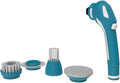 Electric Spin Hand held Brush Scrubber with 4 Replaceable Brush Heads,Power Cleaning Brush for Bathroom Floor Tile(Aqua) The Best
