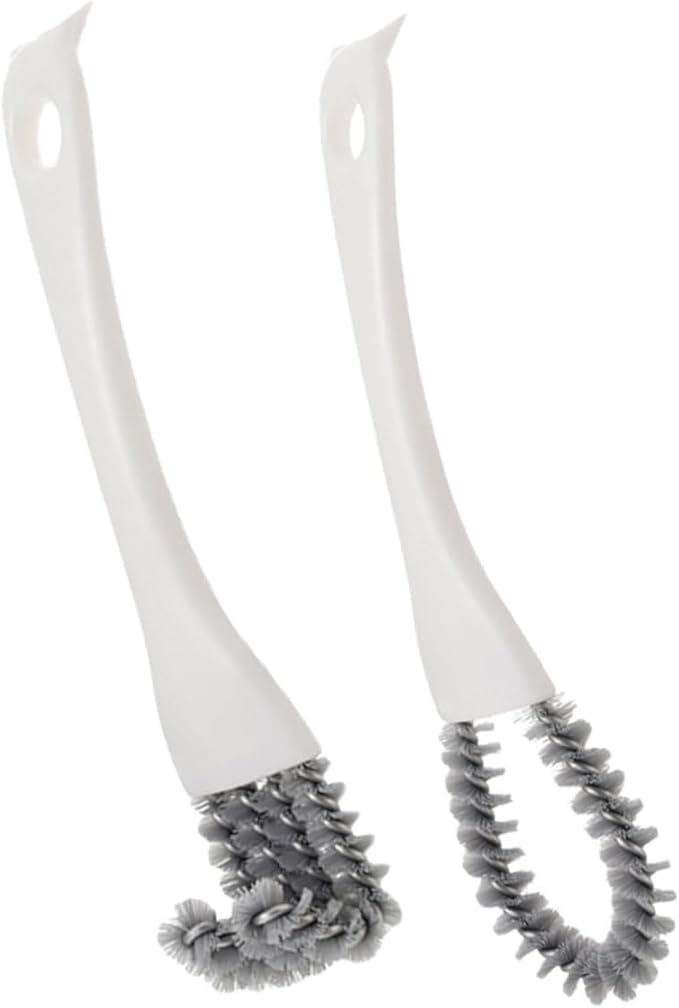 Multifunctional Kitchen Cleaning Brush Set 2pcs, Soft Handheld Crevice Cleaning Brushes with U-Shaped and Angled Designs for Stove, Grill, Window Track, and Bathroom Tight Spaces