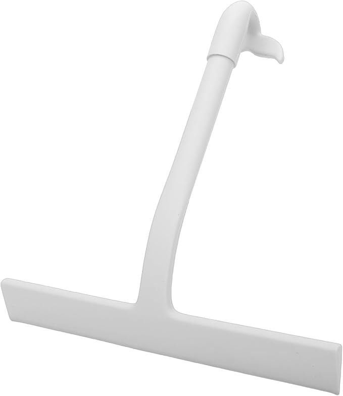 Focket Silicone Shower Squeegee, Builtin Hook Design Multipurpose Window Wiper, Bathroom Glass Scraper with 145 Angled Handle for Shower Doors Tiles and Mirrors (Gray)