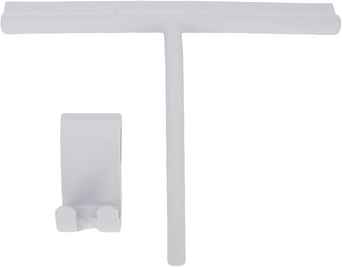 Zerodis Shower Squeegee with Silicone Construction for Glass and Tile, Ergonomic Grip and Convenient Hook for Bathroom and Kitchen Use (58mm)