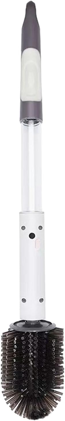 USB Power Toilet Scrubber with Extendable Handle & Build in Detergent Dispenser Easy to Carry for Bathroom Health Hygienic Toilet Brush with Auto Liquid Dispenser