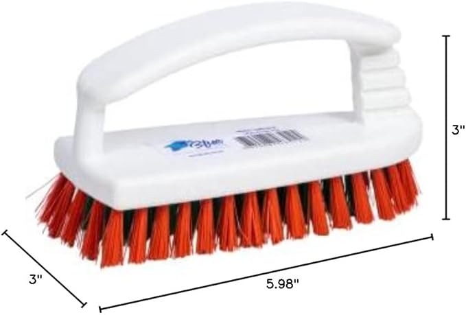 Blue Turtle Scrub Brush – Durable Shower Scrubber for Cleaning – Multipurpose Scrub Brushes for Cleaning with Firm Bristles – Ergonomic Long Handle – Heavy-Duty Scrubber for Bathroom, Kitchen, Garage