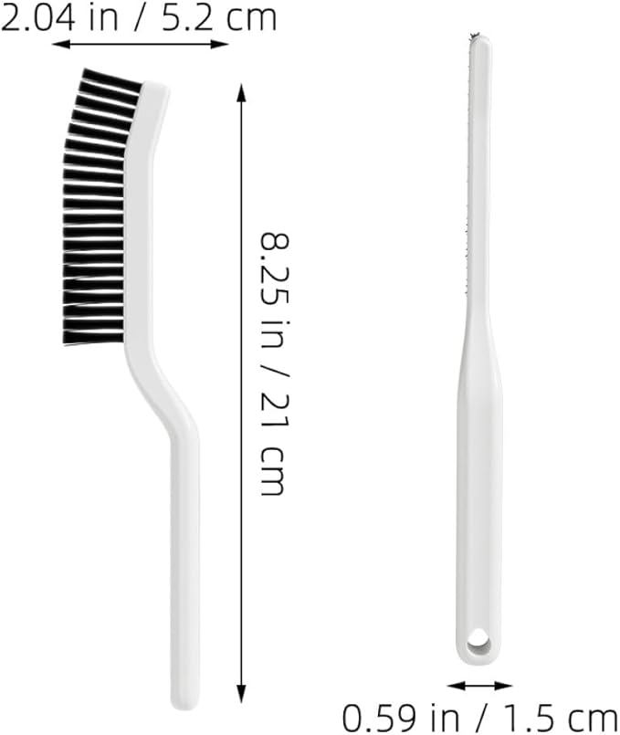 2pcs Crevice Cleaning Brush Set Household Cleaning Brush for Bathroom and Kitchen Tiles Long Handle for Window Tracks and Tight Spaces
