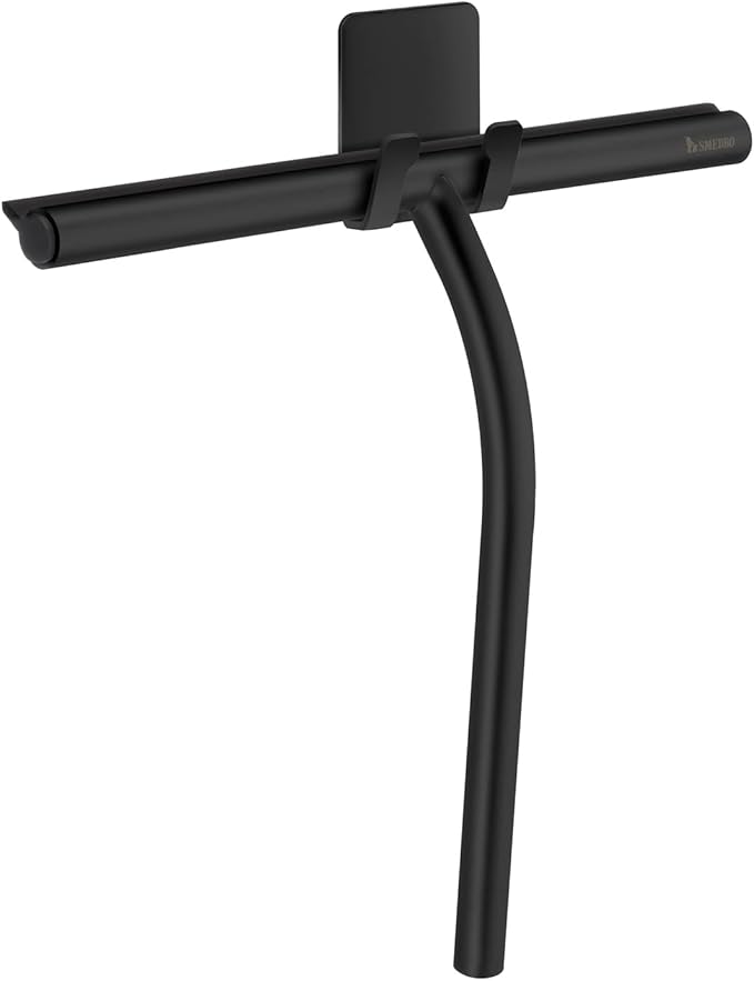 Smedbo SIDELINE Series Shower Squeegee with self-adhesive Hook.