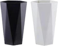 Bathroom 2-Pack, Plastic Toothbrush Holder, Drinking Cup, Geometric Diamond mouthwash Cups, 280 ml/9.5 oz(Black & Off White)