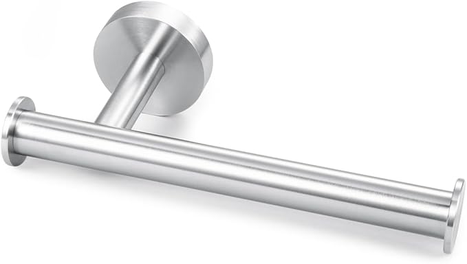 Brushed Nickel Toilet Paper Holder, SUS304 Stainless Steel Toilet Tissue Holder Wall Mounted for Bathroom Holding Mega Rolls Large Toilet Rolls
