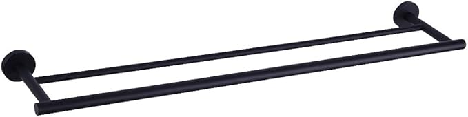 GERZWY 36-Inch Bathroom Double Towel Bar SUS 304 Stainless Steel Bath Towel Bar Matte Black Modern Style Wall Mount AG1102C92-BK