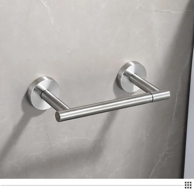 Pivoting Toilet Paper Holder Large Mega Toilet Roll Dispenser Modern Stainless Steel Tissue Roll Holder for Bathroom Commercial RV Use Wall Mounted (Brushed Nickel)