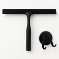 Stainless Steel Shower Squeegee for Shower Glass Door with Adhesive Hook, Bathroom Cleaner Tool, Bathroom Household Window Mirror Squeegee for Glass Doors, Cleaning Tile Wall, Car, 10 inch