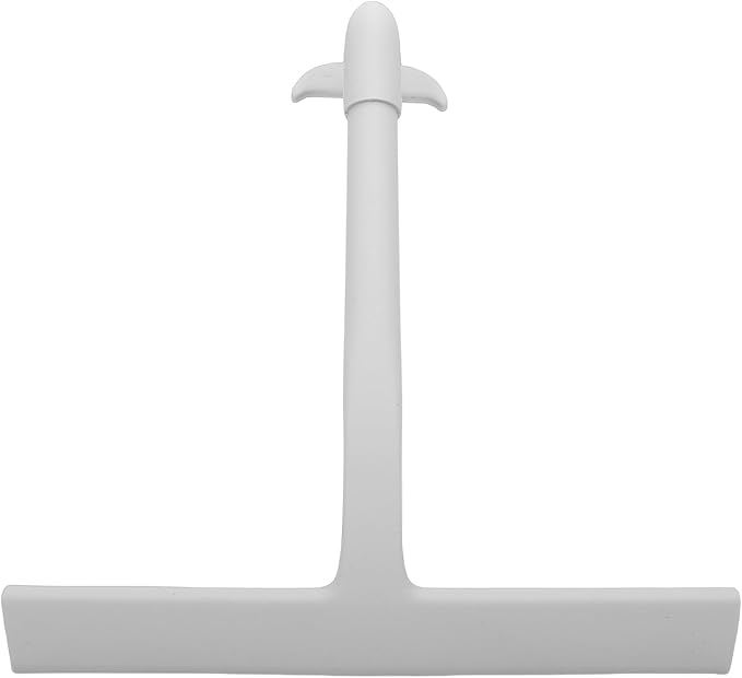 Shower Squeegee, Silicone Shower Squeegee Window with Built in Hook, Ergonomic Grip Efficient Multi Purpose for Bathroom Glass Doors Tiles (Grey)