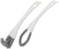 2pcs Crevice Cleaning Brush Set U-Shaped and Angled Kitchen Scrub Brushes for Grout and Stove Cleaning Handheld Hard Bristle Tools for Home Window Track