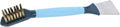 LIFKOME Groove Cleaning Brush with Scraper Dual Head Grout Crevice Cleaner for Bathroom Kitchen Ergonomic Handle for Cleaning of Tight Spaces