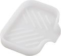 Silicone Bathroom Soap Dishes with Drain Spout-Bathroom and Kitchen Sink Organizer,Sponge Holder,Dish Soap Tray,Perfect for Dispenser,Scrubber,Bottle,Cup on Counter Translucent 4.9"×3.2"