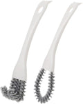 2pcs Kitchen Cleaning Brush Set, Crevice and Grout Scrub Brush with Stiff Bristles, U-Shaped and Angled Design for Deep Dirt Removal in Stove, Grill, and Narrow Gaps, Household