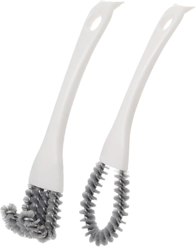2pcs Kitchen Cleaning Brush Set, Crevice and Grout Scrub Brush with Stiff Bristles, U-Shaped and Angled Design for Deep Dirt Removal in Stove, Grill, and Narrow Gaps, Household