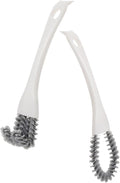 2pcs Crevice Cleaning Brush Tool and Grout Scrub Brush Set Multifunctional Kitchen and Bathroom for Dead Corners and Stove Grill Handheld Household Accessories