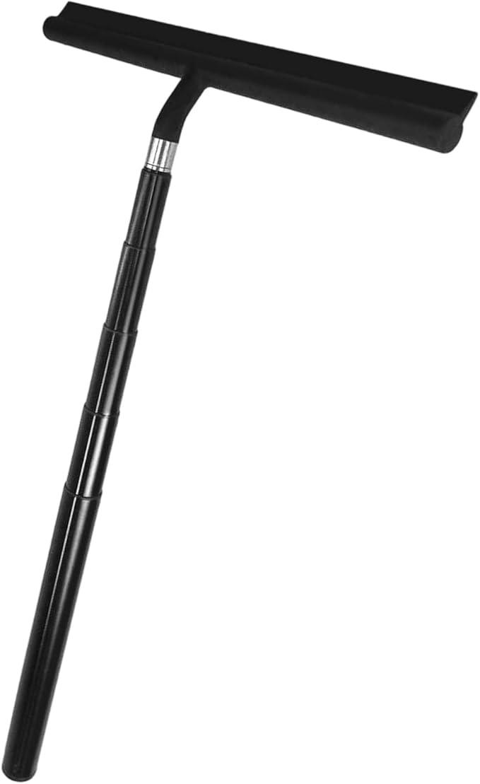Expandable Bathroom Window Steel Long Handle Shower Scraper with Nonslip Hook Multipurpose Surfaces Maintenance
