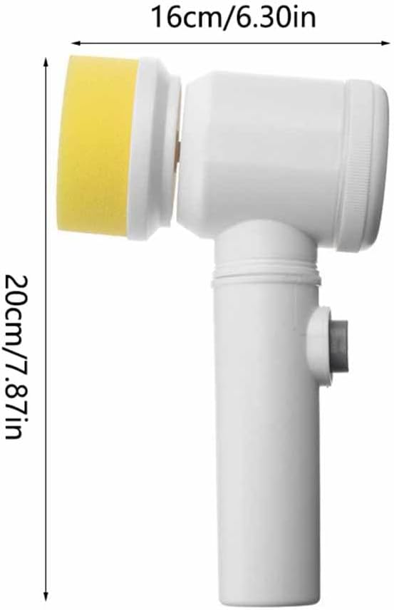 Multifunctional Electric Cleaning Brush, Handheld Cordless Power Scrubber with 3 Replaceable Brush Heads, for Home Shower Bathtub Tile Sink White