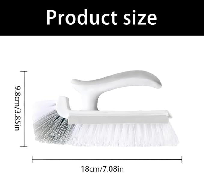 Crevice Cleaning Brush, Multi-Purpose Hard Bristle Brush with Fine Bristles for Deep Cleaning Corners, Grout, Tile, Appliance Edges, Window Tracks,Hanging Hole for Easy Storage (White)