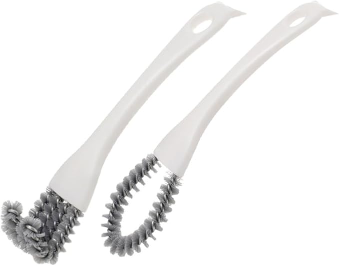 GLEAVI 2pcs Grout Cleaner Grip Brush and Crevice Cleaning Brush Tool Set Stiff Bristle for Window Tracks Stove and BBQ Grill Cleaning Household Multi-use Tight Area Cleaner