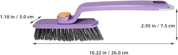 Beaupretty 2pcs Rotating Hard-Bristle Crevice Cleaning Brush Long Handle Household Scrubbing Tool for Bathroom Tile Grout and Window Groove Cleaning Random Color