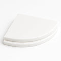 9 Inch Super White Engineered Marble Corner Shower Shelf Bathroom Caddy, Wall Mounted Shower Shelf, Classic Flatback Design (2)
