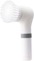 Electric Spin Scrubber, Electric Cleaning Brush with 3 Replaceable Brush Heads, Rechargeable Electric Spin Scrubbers for Bathroom Floor&Kitchen Sink White