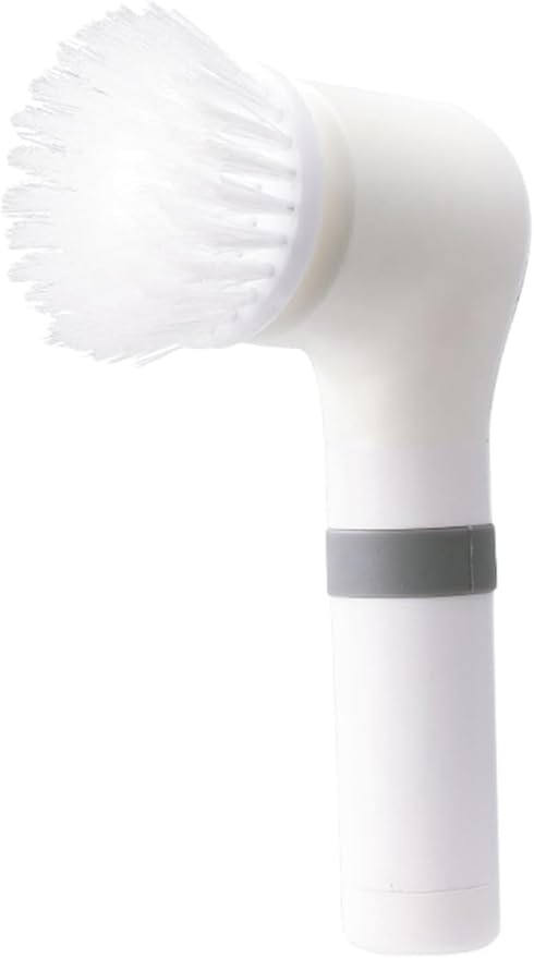 Electric Spin Scrubber, Electric Cleaning Brush with 3 Replaceable Brush Heads, Rechargeable Electric Spin Scrubbers for Bathroom Floor&Kitchen Sink White