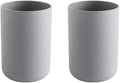 Bathroom Plastic Toothbrush Cup, Tumbler for Home Bathroom Toothbrush Holder, Unbreakable Dishwasher Safe, Reusable and Sturdy Drinking Cup, 11 OZ (Grey & Grey)