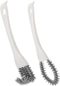 Veemoon 2pcs Kitchen Cleaning Brush Set – U-Shaped Bent Crevice Brushes for Grout, Window Track, and Dead Corner Cleaning – Handheld Multi-Function Scrub Tools for Stove, BBQ Grill,