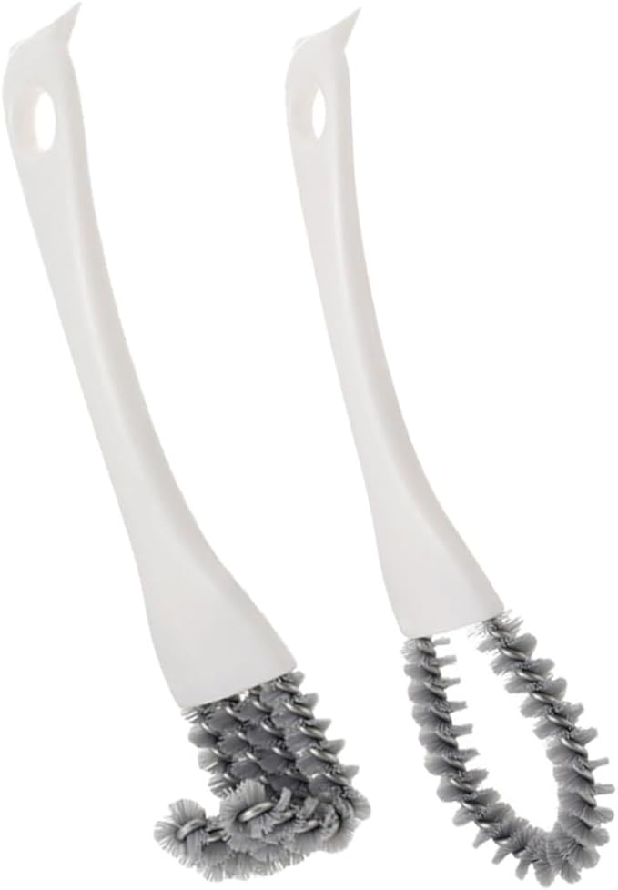 Veemoon 2pcs Kitchen Cleaning Brush Set – U-Shaped Bent Crevice Brushes for Grout, Window Track, and Dead Corner Cleaning – Handheld Multi-Function Scrub Tools for Stove, BBQ Grill,