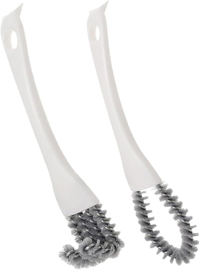 Multi-use Kitchen Cleaning Brush Set 2pcs Crevice Scrub Brushes U-Shaped and Angled Strong Stain Remover for Stove Grill Window Track Cleaning Household Tools