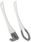 Multi-use Kitchen Cleaning Brush Set 2pcs Crevice Scrub Brushes U-Shaped and Angled Strong Stain Remover for Stove Grill Window Track Cleaning Household Tools