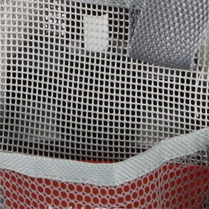 Jelier Mesh Shower Caddy with Separated Compartment,Collapsible Quick Dry Shower Bag for College Dorm,Camping,Beach Pool Bathroom (gray)