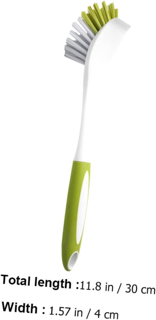 Beaupretty 2pcs Handle Kitchen Cleaning Brush for Pots and Pans Dish Washing Tool Non- Grip for Scrubbing Stoves and Countertops Convenient Storage Design